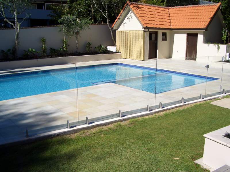 Glass Pool fence with attractive pool
