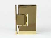 Variable angle glass to wall hinge in PVD Gold