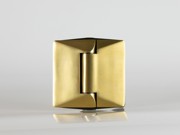 Glass to glass soft close pool fence hinge in brushed gold