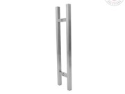 Marshall Square Double Handle - 800mm CTC, 1000mm Oa, 25mm Square - Polished Stainless Steel