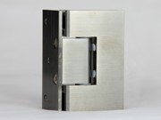 Brushed Gun Black L shaped glass to wall hinge