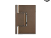 Bronze L shaped glass to wall hinge