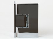 Glass to Wall Hinge with extended back plate adjustable - Polished Chrome