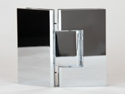 Polished chrome finish for 135 degree shower hinge for heavy duty applications