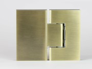 Antique brass adjustable shower hinge for glass to glass