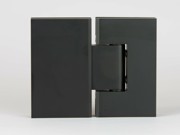 Matt black adjustable angle glass to glass hinge