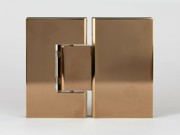 ES2 RG - 180 degree glass to glass shower hinge in a rose gold finish