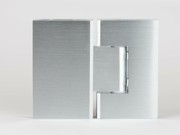 Satin chrome adjustable angle glass to glass hinge