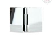 Bifold Shower Hinge for glass to glass fixing in polished chrome
