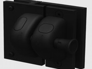 Latch - Glass to Glass - with Clamp Keeper - Matt Black