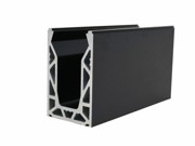 Dry glaze balustrade basefixed channe in black