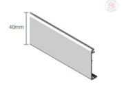 Saheco Pelmet Cover - Large Easy - 2m - Satin Anodized Aluminium