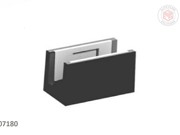 Saheco Adjustable Bottom Guide - Suits 8-14mm Glass - Black Anodized Aluminium