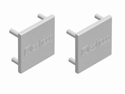 Saheco Star End Cap Set - Ceiling or Wall Mount - Plastic Silver