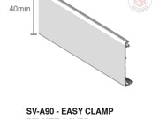 Saheco Pelmet Cover - Large Easy - 2m - White Lacquered Aluminium