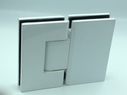 White 180 degree glass to glass micro hinge