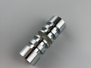 Double Pull Knob Set - Round - Satin Chrome
