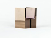 Double Pull Knob - Oblong Square Profile - 70mm x 50mm - Gold