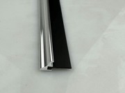 Water Bar with Felt Insert Strip - 2000mm Length - Polished Silver Anodized