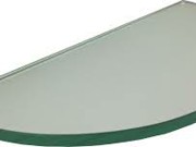 Glass Shelf - Crescent - 500mm x 150mm - 10mm Clear Toughened Glass