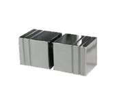 Big Square Pull Knob Set - 38mm x 43mm - Polished Chrome