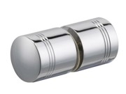 Short Groove Pull Knob Set - Polished Chrome