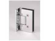 Variable angle glass to wall hinge in Polished Chrome