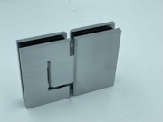 Satin Chrome 180 degree glass to glass micro hinge