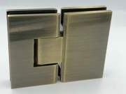 Antique Brass 180 degree glass to glass micro hinge