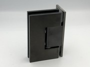 Brushed black HDES1L3 glass to wall hinge