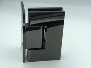 Gun Black L shaped glass to wall hinge