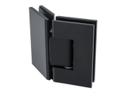 Heavy duty 135 degree glass to glass hinge in matt black
