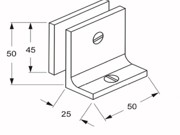 Fixed Bracket - Square Custom Angle Wall Mount and Forge Bracket