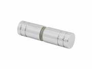 Double Pull Knob - 25mm, 43mm - pictured in chrome. Product is Brushed Gun Black