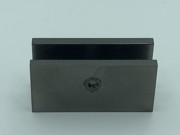 Shelf Bracket - Square -Suit 12mm Glass - Brushed Gun Black