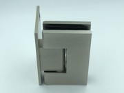 Industrial-style ES1L3 wall fix heavy duty glass shower hinge in brushed nickel for versatile sophistication.