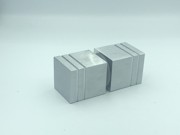 Big Square Pull Knob Set - 38mm x 43mm - Brushed Nickel