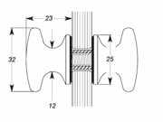 Cone Pull Knob Set - 32mm Diameter x 23mm Long