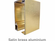 Saheco Retaining Stopper Kit for SV-X50 - 2x 2.12m - Satin Brass Aluminium Finish