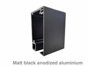 Saheco Retaining Stopper Kit for SV-X50 - 2x 2.12m - Matt Black Aluminium Finish