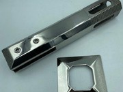 Hercules Core Drilled Square Spigot - Friction Fit - Non Conductive - Polished Stainless Steel