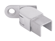 Top Rail - EH Square - Horizontal Adjustable Wall Bracket with Left Leg - Polished Stainless Steel