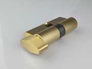 Lock - Eurostyle Cylinder Turn Patch Lock - Satin Gold