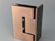 Red Copper  L shaped glass to wall hinge