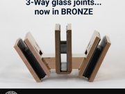 Intragram Graphic - 3 way glass hinges now in bronze