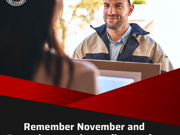 Instagram graphic - remember November and December are always flat out for courier companies