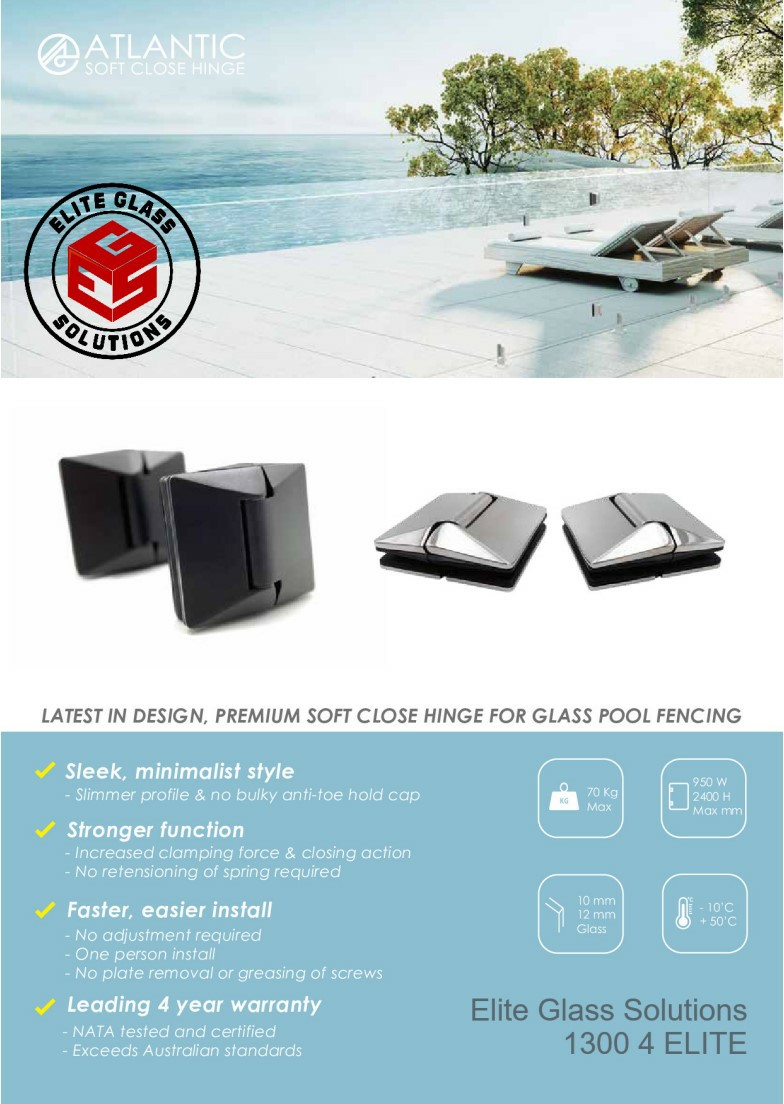 Atlantic soft close hinges brochure cover