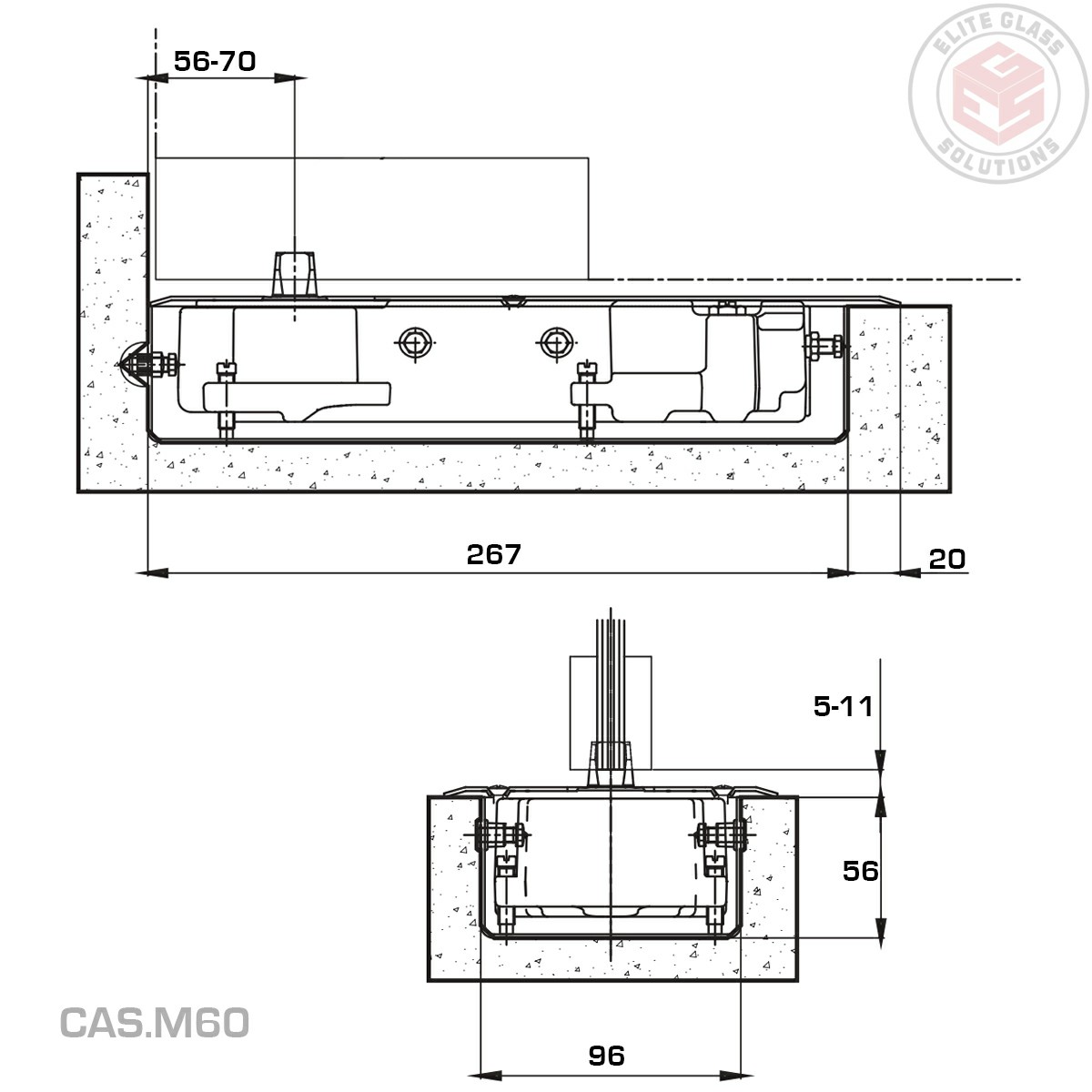 CAS.M60 HO (Spring Only) - CASMA Hold Open Heavy Duty Closer Max Door ...