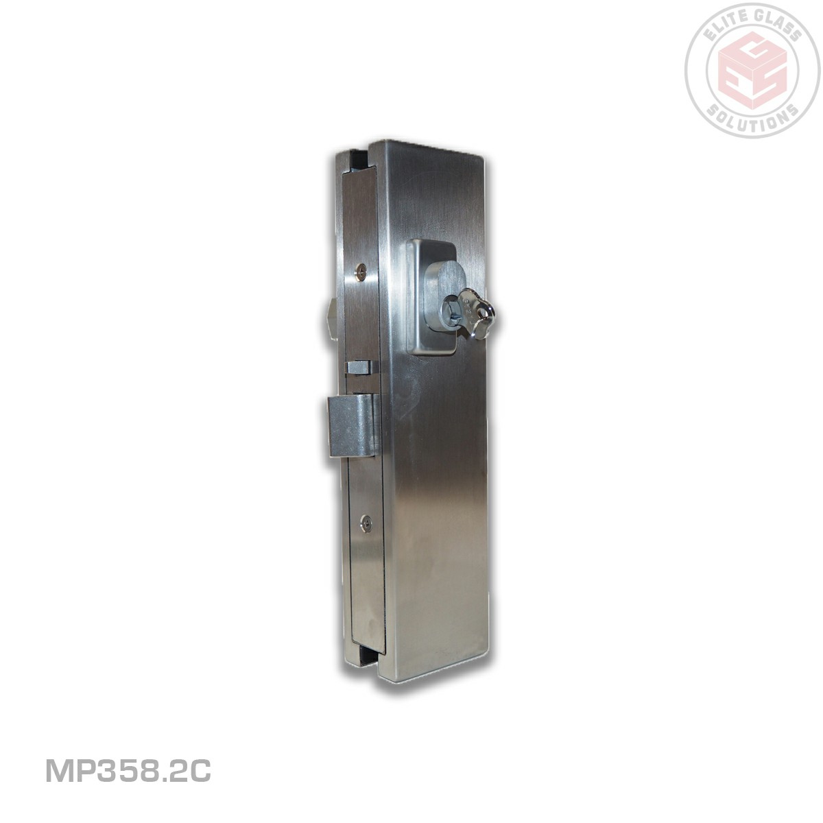 Security Patch Lock - Cylinder Outside, Snib Inside - No Handles - Satin Stainless Steel