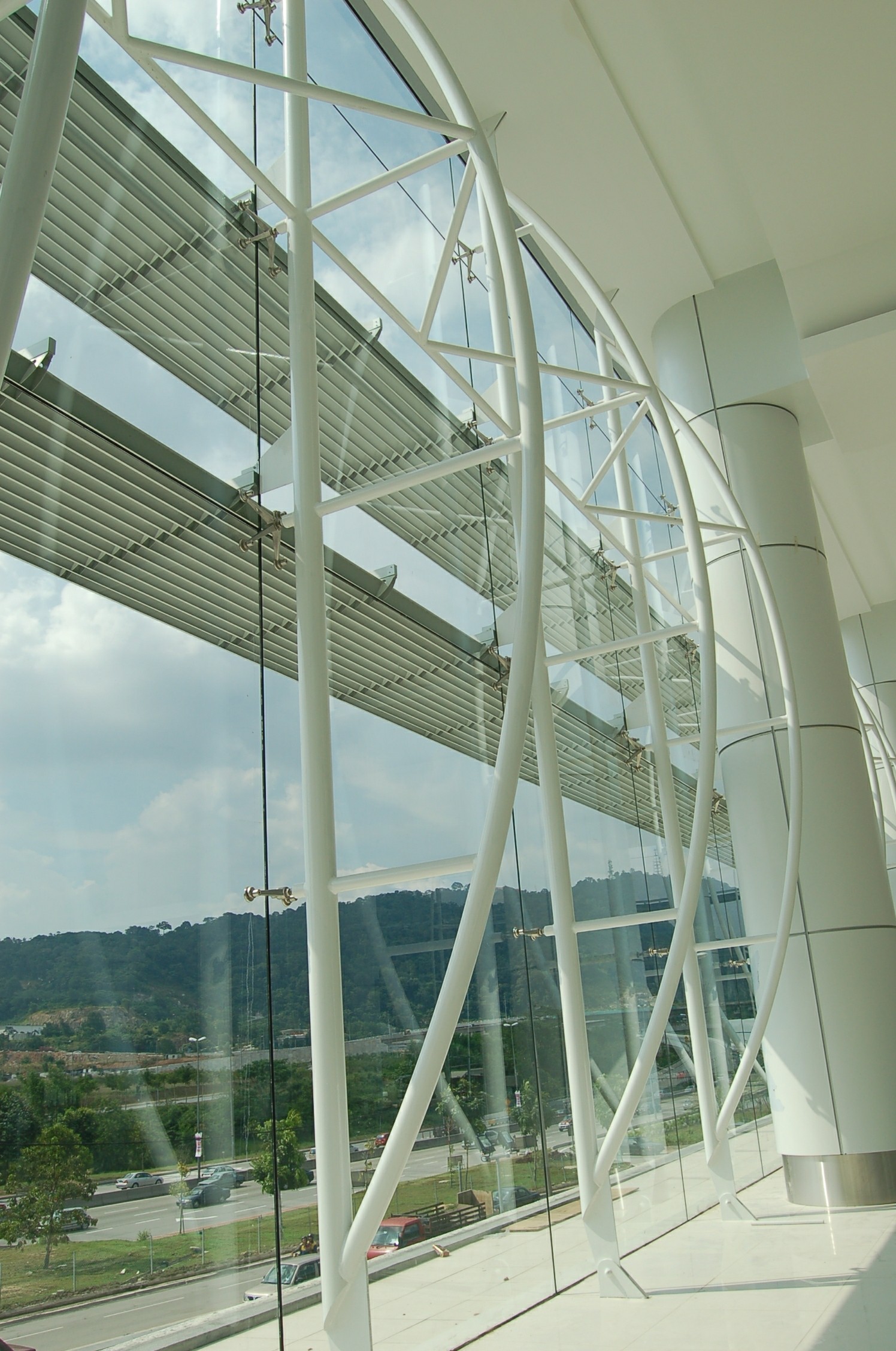 Modern commercial glass installation